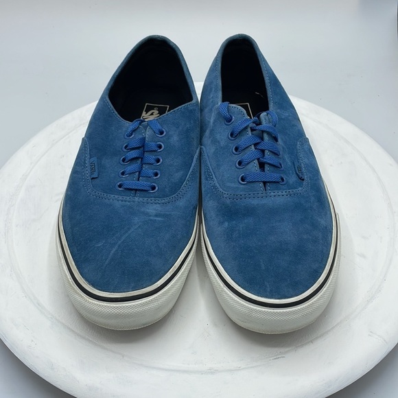 Vans Mens 8 Pro Blues Blue Ashes White Suede Sneakers - Picture 2 of 9